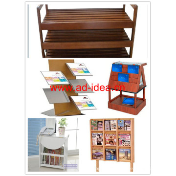 Wooden Literature Rack/Display Stand for Book, Literature (WR-2142)